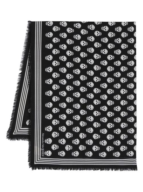 Skull print wool scarf ALEXANDER MCQUEEN | 5909343222Q1078